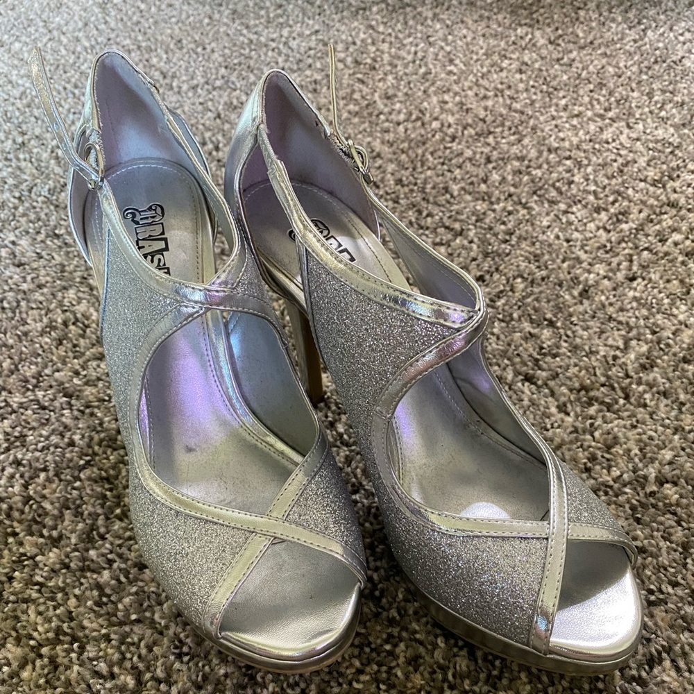 Sparkling Silver Heels